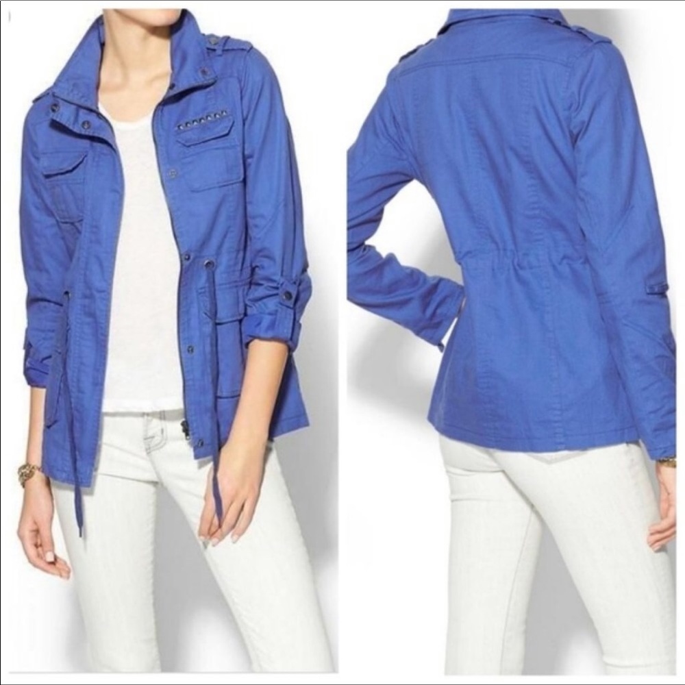 Hive & Honey royal blue utility jacket